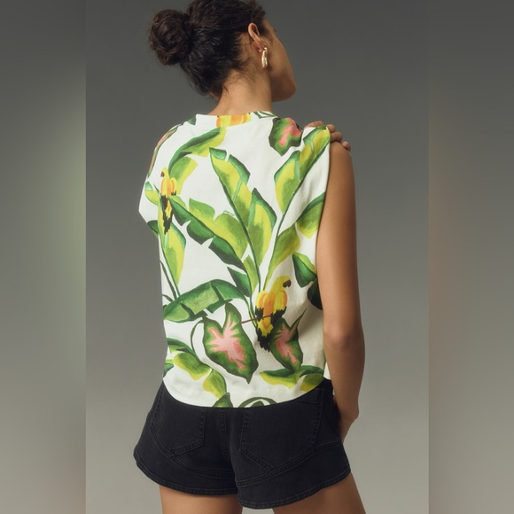 FARM Rio Off-White Summer Foliage T-Shirt - Picture 7 of 15